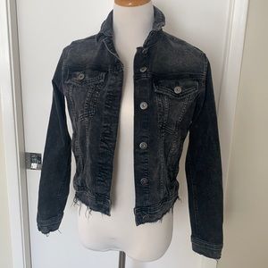 Zara black denim jacket.  Sz medium